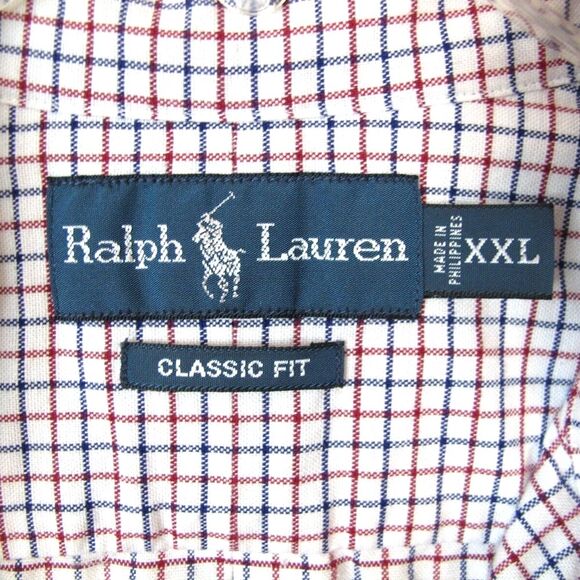 Ralph Lauren Button Up Shirt Long Sleeve Classic Fit Check Men's XXL‎ - Picture 4 of 7